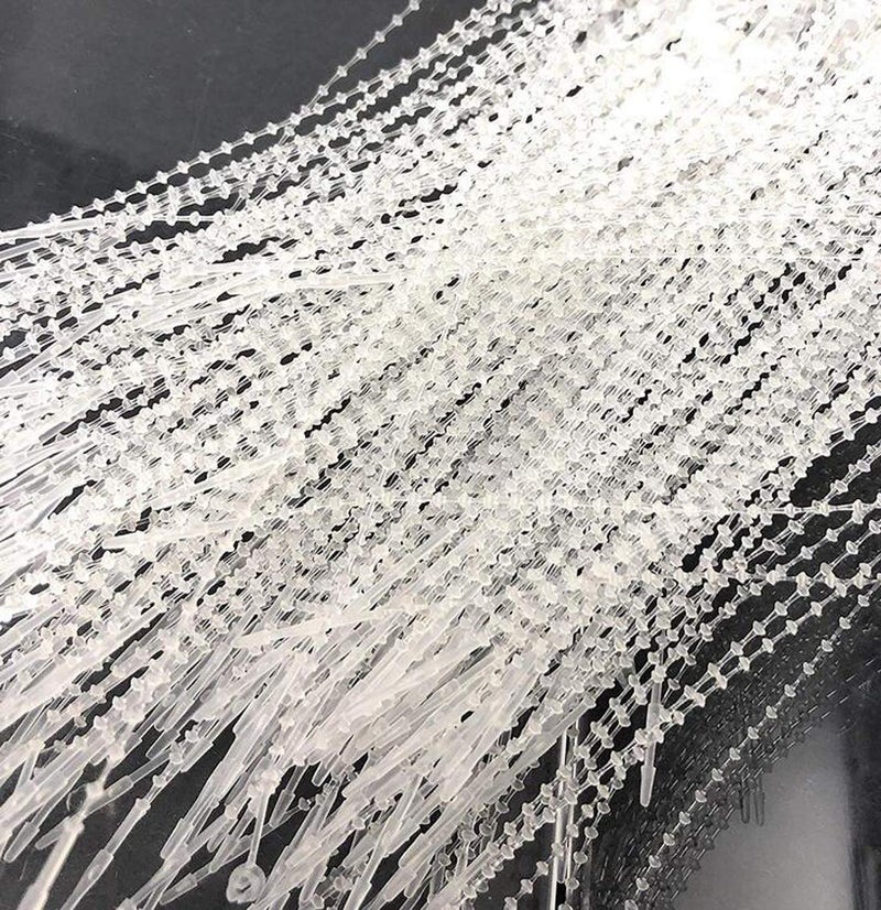 Suoirblss 1000 PCS Pin Adjustable Security Beaded Loop Tie Plastic Paper Prices Tag Fasteners Loop Tie Security Cable Fasteners for Paper Prices Tag (Clear, Length 5 Inch) - Image 3